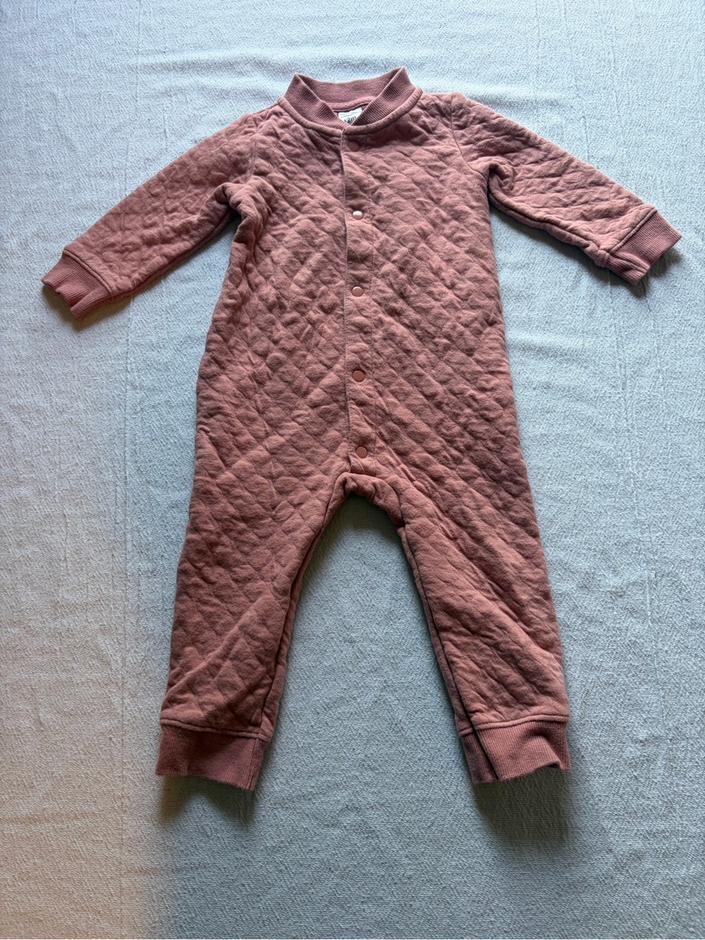 Carter's Quilted Footie One-Piece in Dusty Rose